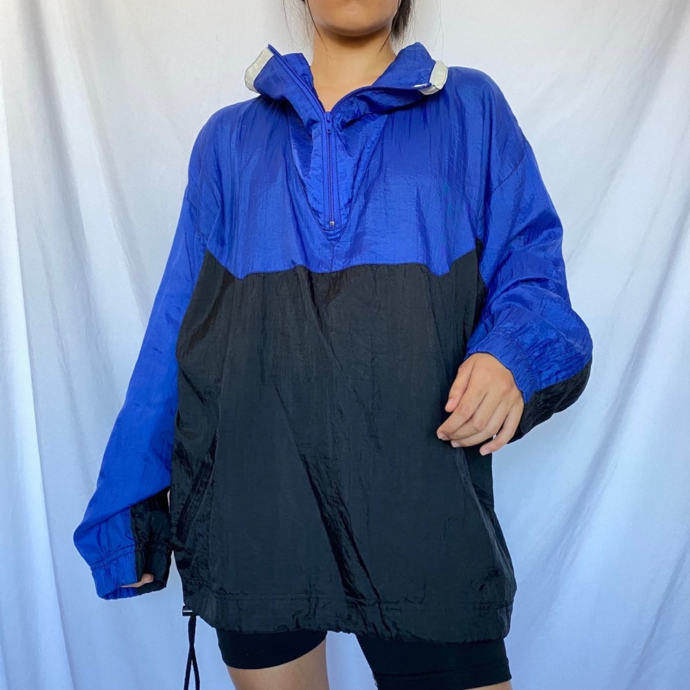 [SOLD] Vintage Blue Colorblocked Windbreaker
